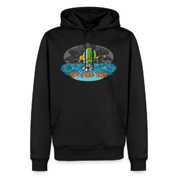 Spi am eus ! - Sweat à capuche Premium bio Homme - noir - Devant - Nico (187cm)