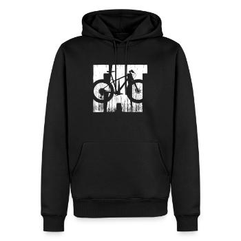 Fatbike wheel Fat bike fat tire Cool cadeau - Sweat à capuche Premium bio Homme - noir - Devant - Nico (187cm)