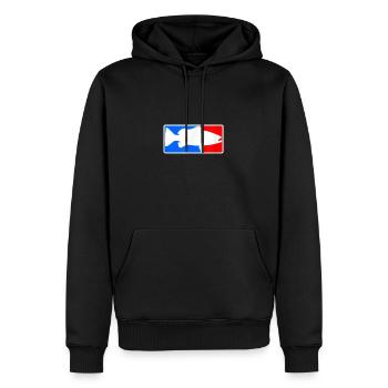 Messieurs Anlger Zander Fishing League TShirt - Sweat à capuche Premium bio Homme - noir - Devant - Nico (187cm)
