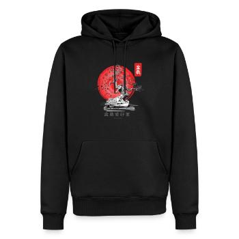 Bonsai Baum TShirt - Männer Premium Bio Hoodie - Schwarz - Vorne - Nico (187cm)