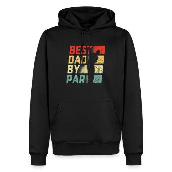 Mens Best Dad By Par Shirt Golf Lover Gift Funny F - Männer Premium Bio Hoodie - Schwarz - Vorne - Nico (187cm)