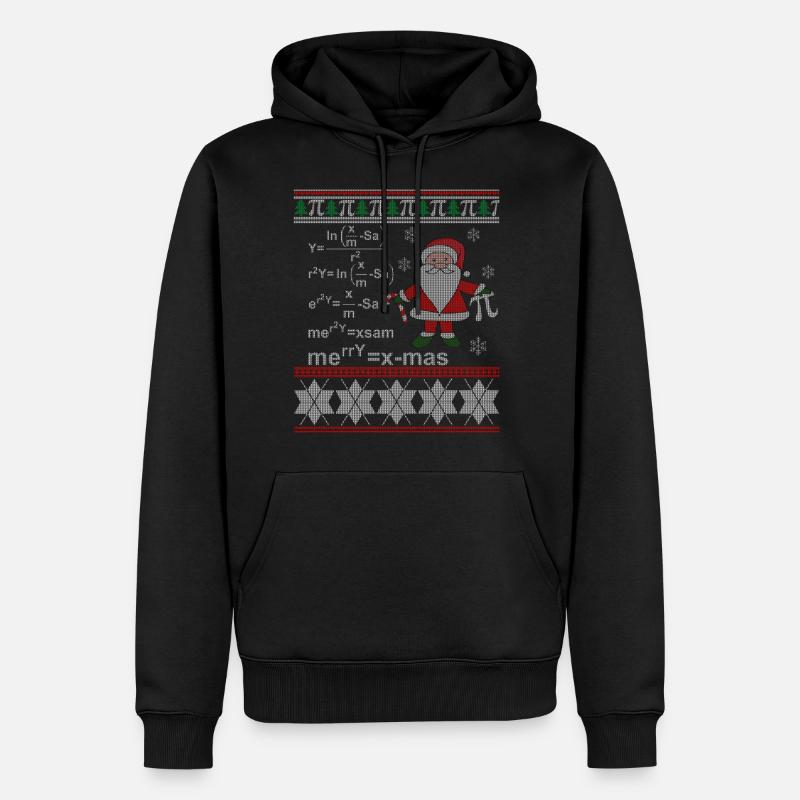 Christmas Formel lustiger Weihnachtspulli Mathe - Männer Premium Bio Hoodie - Schwarz