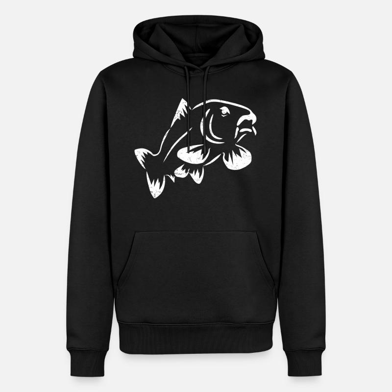 Karpfen - Männer Premium Bio Hoodie - Schwarz