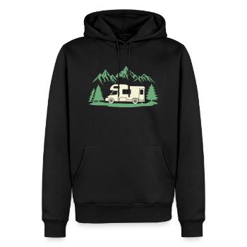 Wohnmobil rv Park Wohnmobil - Männer Premium Bio Hoodie - Schwarz - Vorne - Nico (187cm)