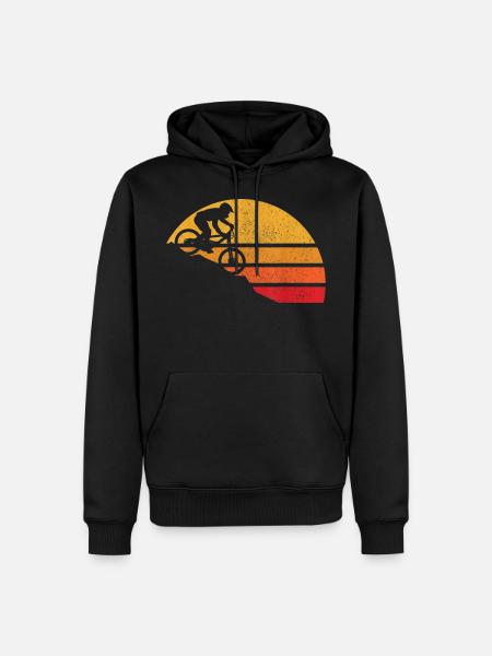 retro design cycling race bike - Men’s Premium Organic Hoodie - black