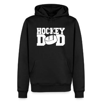 Hockey dad - Männer Premium Bio Hoodie - Schwarz - Vorne - Nico (187cm)