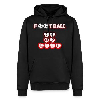 Football Football Football Football Football - Sweat à capuche Premium bio Homme - noir - Devant - Nico (187cm)
