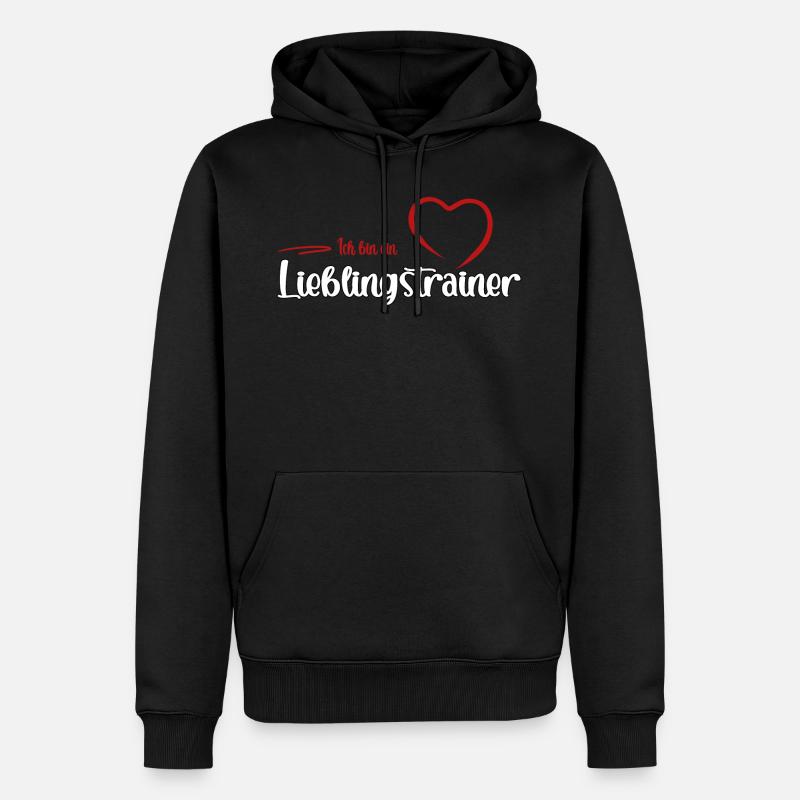 Ich bin ein Lieblingstrainer - Männer Premium Bio Hoodie - Schwarz
