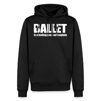 Ballet filles Danse École de danse Sensation Pirouette - Sweat à capuche Premium bio Homme - noir - Devant - Nico (187cm)