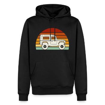 off road 4x4 véhicule tout-terrain - Sweat à capuche Premium bio Homme - noir - Devant - Nico (187cm)