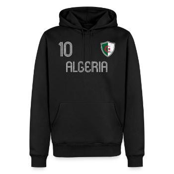 Algérie équipe de football - Sweat à capuche Premium bio Homme - noir - Devant - Nico (187cm)