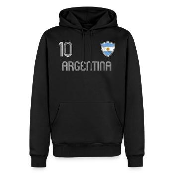 Argentinien Fußball Mannschaft - Männer Premium Bio Hoodie - Schwarz - Vorne - Nico (187cm)