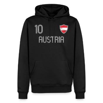 Österreich Fußball Mannschaft - Männer Premium Bio Hoodie - Schwarz - Vorne - Nico (187cm)
