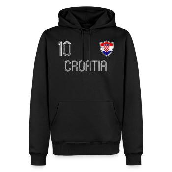 Croatia Football Team - Men’s Premium Organic Hoodie - black - Front - Nico (187cm)