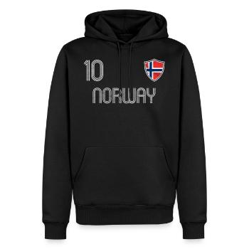 Norwegen Fußball Mannschaft - Männer Premium Bio Hoodie - Schwarz - Vorne - Nico (187cm)