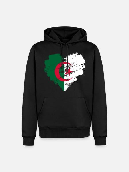 Algeria - Men’s Premium Organic Hoodie - black