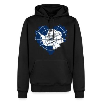 Antarktis - Männer Premium Bio Hoodie - Schwarz - Vorne - Nico (187cm)