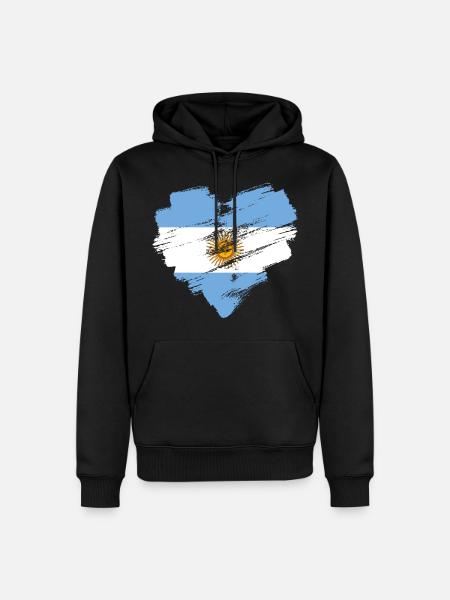 Argentinien - Herre Premium økologisk hoodie - sort