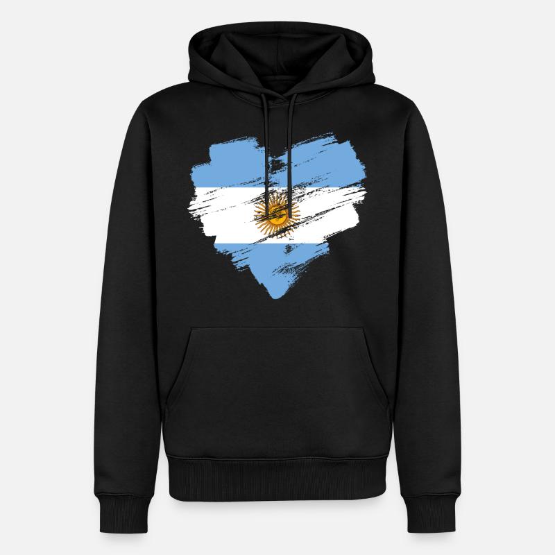 Argentinien - Männer Premium Bio Hoodie - Schwarz