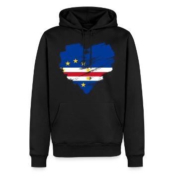 Kap Verde - Männer Premium Bio Hoodie - Schwarz - Vorne - Nico (187cm)