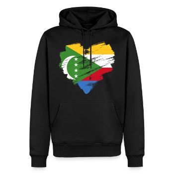 Komoren - Männer Premium Bio Hoodie - Schwarz - Vorne - Nico (187cm)