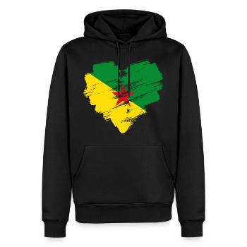 Französisch-Guayana - Männer Premium Bio Hoodie - Schwarz - Vorne - Nico (187cm)