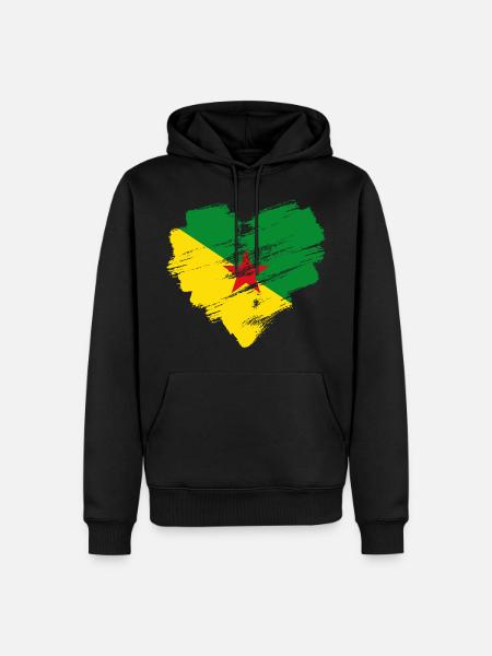 French Guiana - Men’s Premium Organic Hoodie - black
