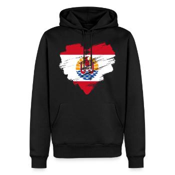 Französisch-Polynesien - Männer Premium Bio Hoodie - Schwarz - Vorne - Nico (187cm)