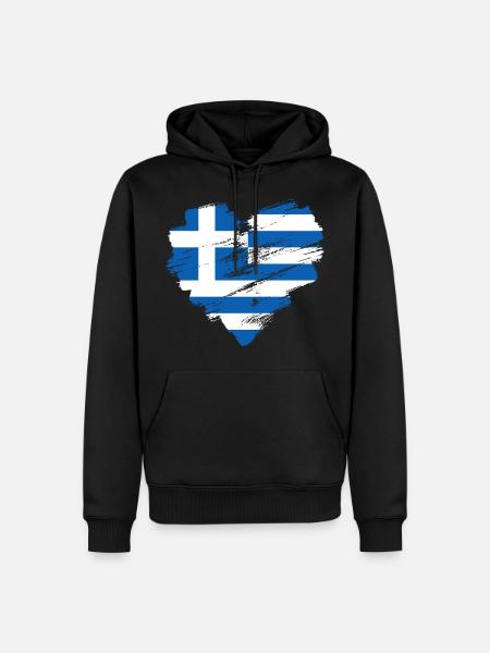 Grèce - Sweat à capuche Premium bio Homme - noir