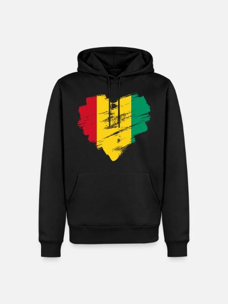Guinea - Männer Premium Bio Hoodie - Schwarz