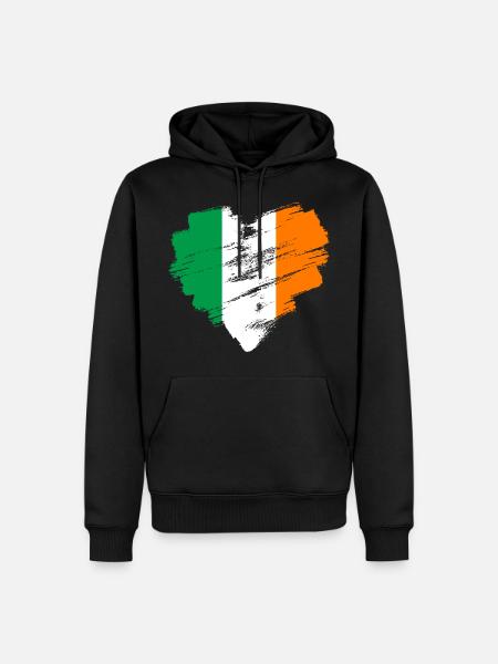 Ireland - Men’s Premium Organic Hoodie - black