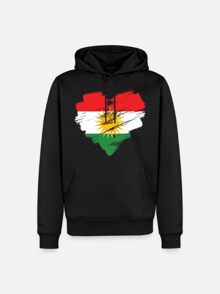 Kurdistan - Männer Premium Bio Hoodie - Schwarz