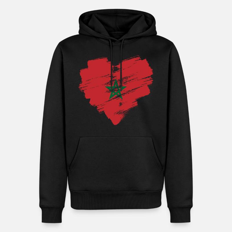 Marokko - Männer Premium Bio Hoodie - Schwarz