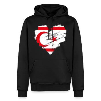 Nordzypern - Männer Premium Bio Hoodie - Schwarz - Vorne - Nico (187cm)