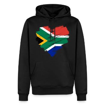 Afrique du Sud - Sweat à capuche Premium bio Homme - noir - Devant - Nico (187cm)