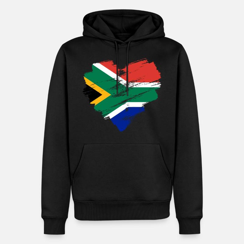Südafrika - Männer Premium Bio Hoodie - Schwarz