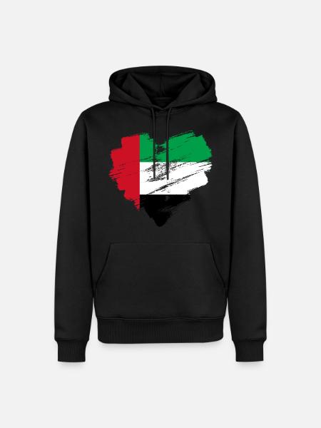 E.A.U - Sweat à capuche Premium bio Homme - noir