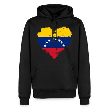 Venezuela - Männer Premium Bio Hoodie - Schwarz - Vorne - Nico (187cm)