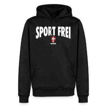 Sport Frei Ultras Wien Austria Rapid - Männer Premium Bio Hoodie - Schwarz - Vorne - Nico (187cm)