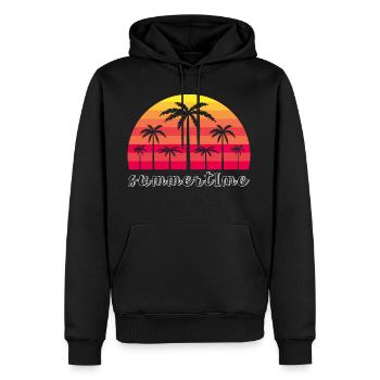 Plamen Summertime die Sommerzeit - Männer Premium Bio Hoodie - Schwarz - Vorne - Nico (187cm)