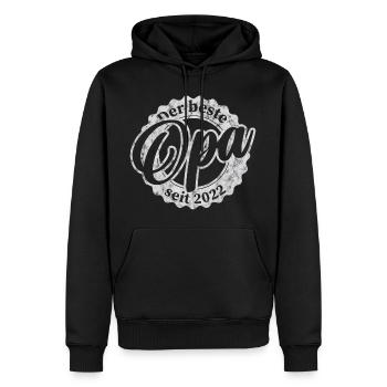 Der Beste Opa seit 2022 - Männer Premium Bio Hoodie - Schwarz - Vorne - Nico (187cm)