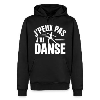 Ich kann nicht, ich habe Tanz - Männer Premium Bio Hoodie - Schwarz - Vorne - Nico (187cm)