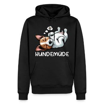 Hundemüde Jack Russel terrier Jack russel besitzer - Männer Premium Bio Hoodie - Schwarz - Vorne - Nico (187cm)