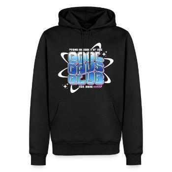 Club des papas cool - Cadeau de la fête des pères des papas - Sweat à capuche Premium bio Homme - noir - Devant - Nico (187cm)