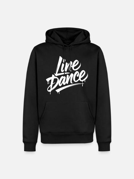 Line Dance Graffiti Motiv - Männer Premium Bio Hoodie - Schwarz