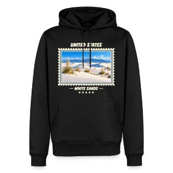 Vereinigte Staaten White Sands Vintage Reisemarke - Männer Premium Bio Hoodie - Schwarz - Vorne - Nico (187cm)