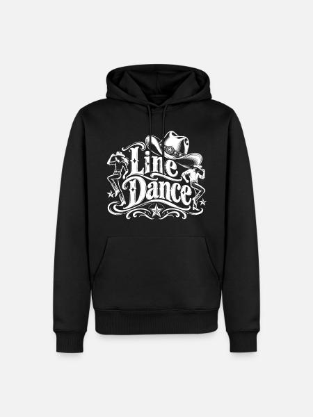 Line Dance Western - Männer Premium Bio Hoodie - Schwarz