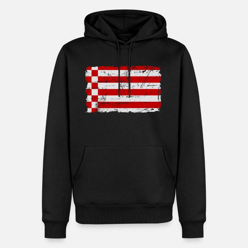 Drapeau bremen - Sweat à capuche Premium bio Homme - noir