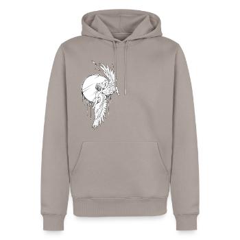 Ikarus' Fall - Männer Premium Bio Hoodie - Taupe - Vorne - Nico (187cm)