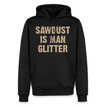 La sciure de bois est des paillettes d’homme - Sweat à capuche Premium bio Homme - noir - Devant - Nico (187cm)